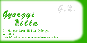gyorgyi milla business card